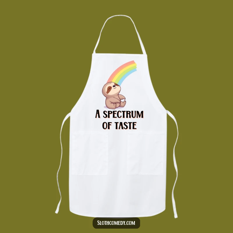 Funny Sloth Rainbow Apron: Cook with Hope in This Hilarious Dreamer Kitchenwear
