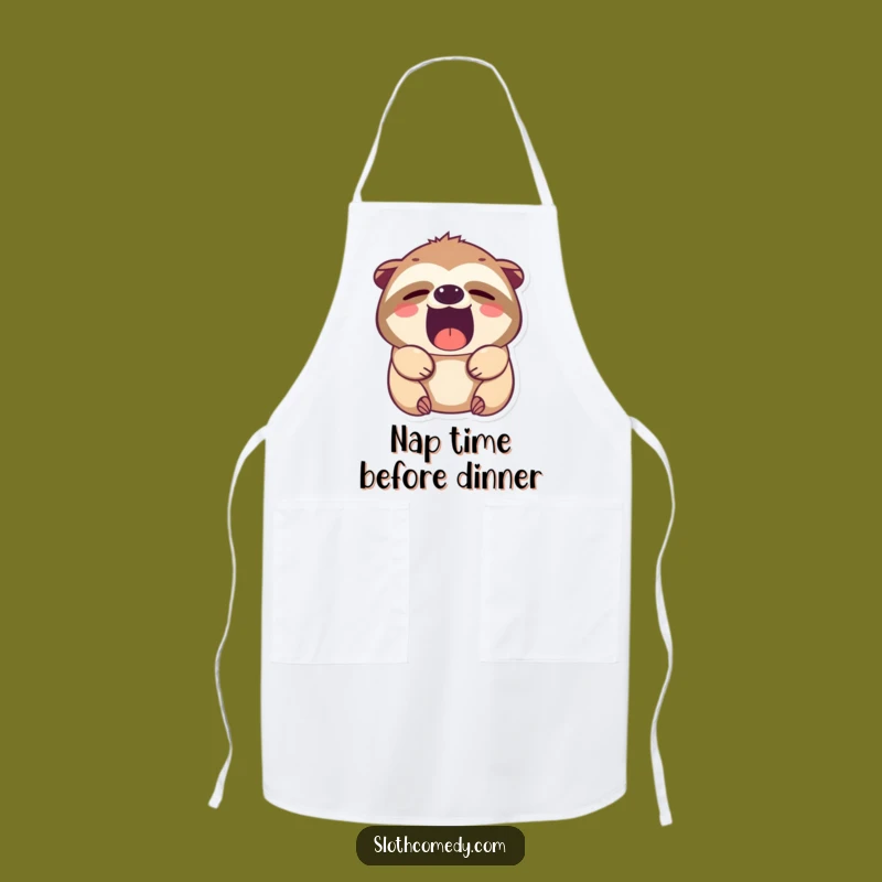 Funny Kawaii Sloth Apron: Cook with Sleepy, Adorable Charm