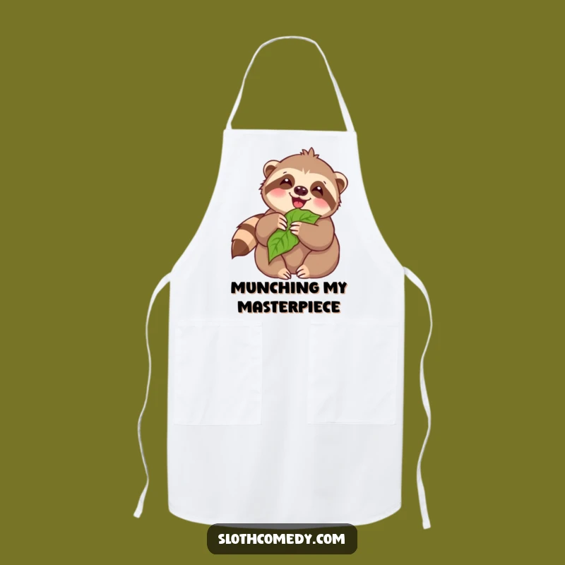 Funny Kawaii Sloth Apron - Joyful Cooking Kitchen Humor