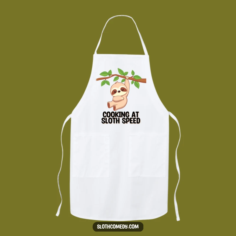 Funny Kawaii Sloth Apron - Peaceful Sloth Kitchen Wear, Cute & Hilarious Gift