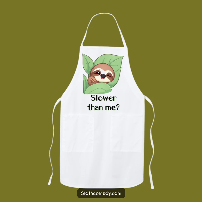 Funny Sloth Apron: Kitchen Peek, Slow Blink Chef, a Playful Funny Cooking Gift