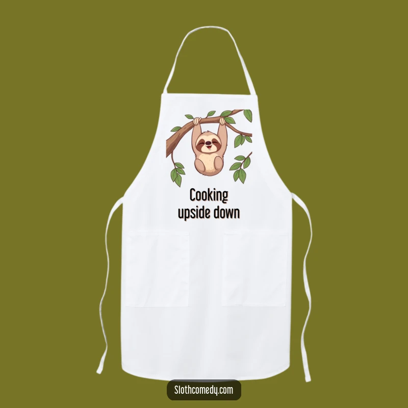 Funny Sloth Giggle Apron: Cook with Joy, Laugh Loudly, Perfect Funny Gift