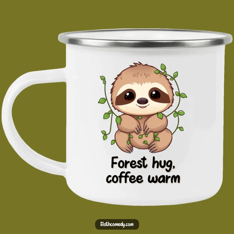 Funny Vine Sloth Camping Mug: Nature’s Companion - Perfect Funny Gift