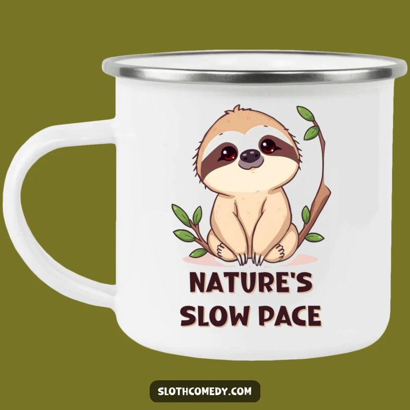 Funny Sloth Camping Mug: Adventure with Curiosity, Rugged & Hilarious Funny Gift
