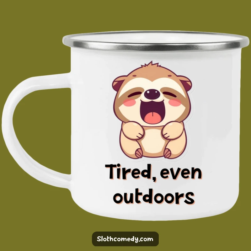 Funny Kawaii Sloth Camping Mug: Your Sleepy Adventure Companion