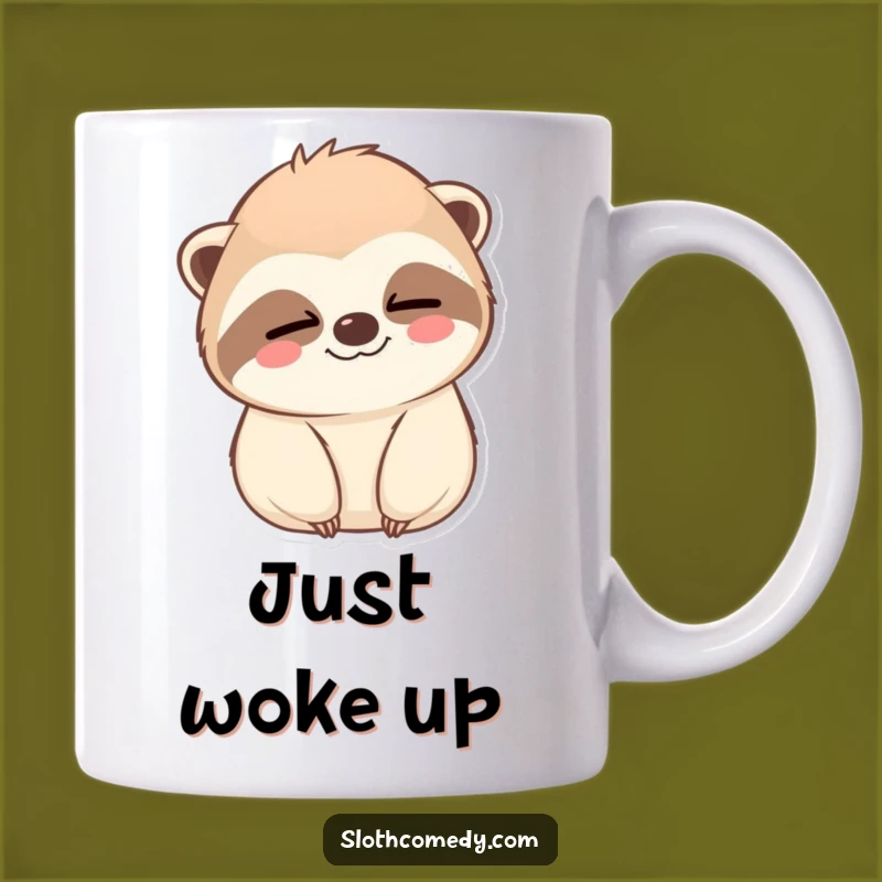 Funny Kawaii Sloth Wink Mug: Chill Vibes, Perfect Funny Gift!
