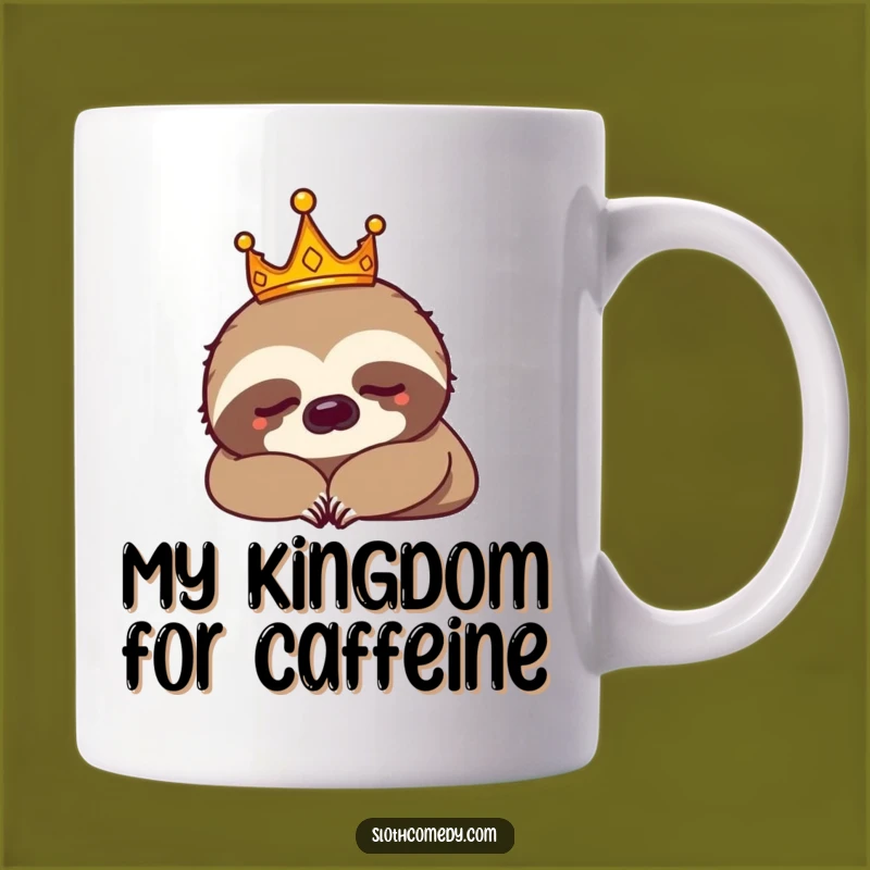 Funny Sloth King Crown Nap Mug: The Perfect Hilarious Gift for Lazy Royalty