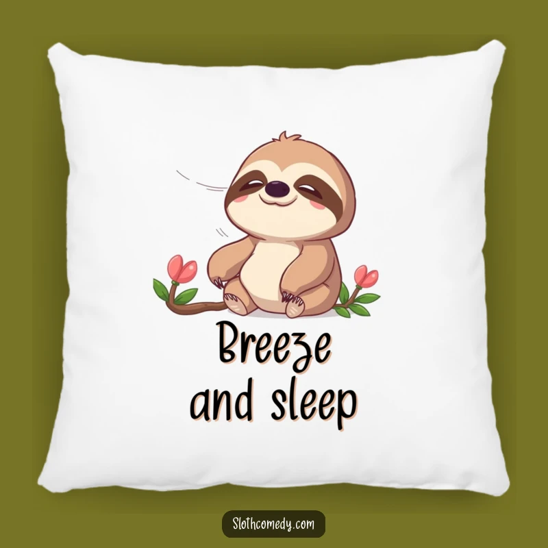 Funny Peaceful Sloth Pillow: Cozy Calmness for Sweet Dreams, a Soft Funny Gift