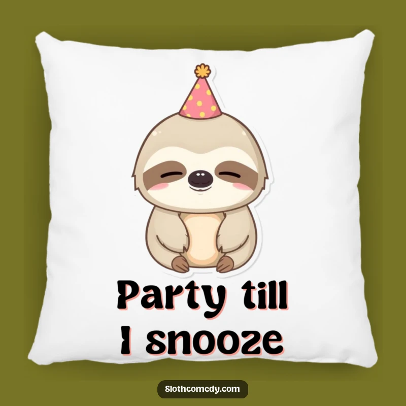 Funny Kawaii Sloth Pillow: Cozy Party Nap, Sleepy Hat, Cute Funny Gift