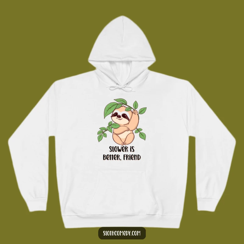 Funny Sloth Hoodie: Slow Wave, Cozy Nature, Great Funny Gift!