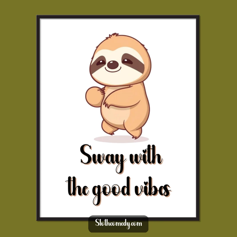 Free Printable Sloth Wall Art: Gentle Sway Humorous Downloadable Decor for Calm