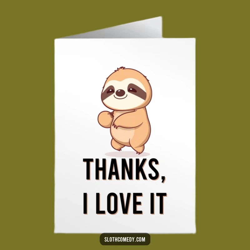 Free Printable Sloth Thank You Card: Gentle Sway Downloadable Gift for Peaceful Gratitude