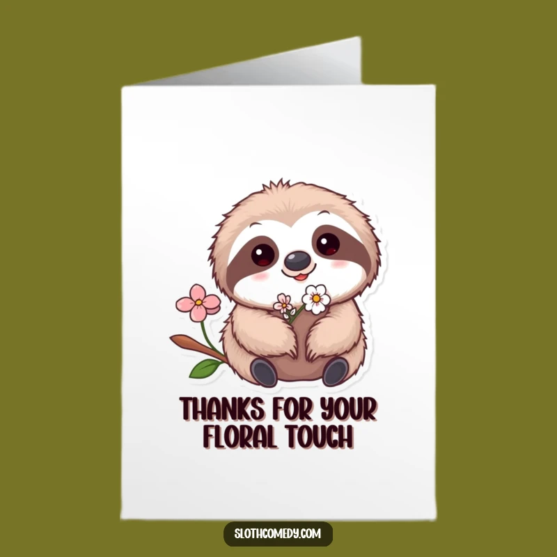 Show your sweet gratitude with this charming free printable card. Print at home for a delightful and floral-themed thank you.