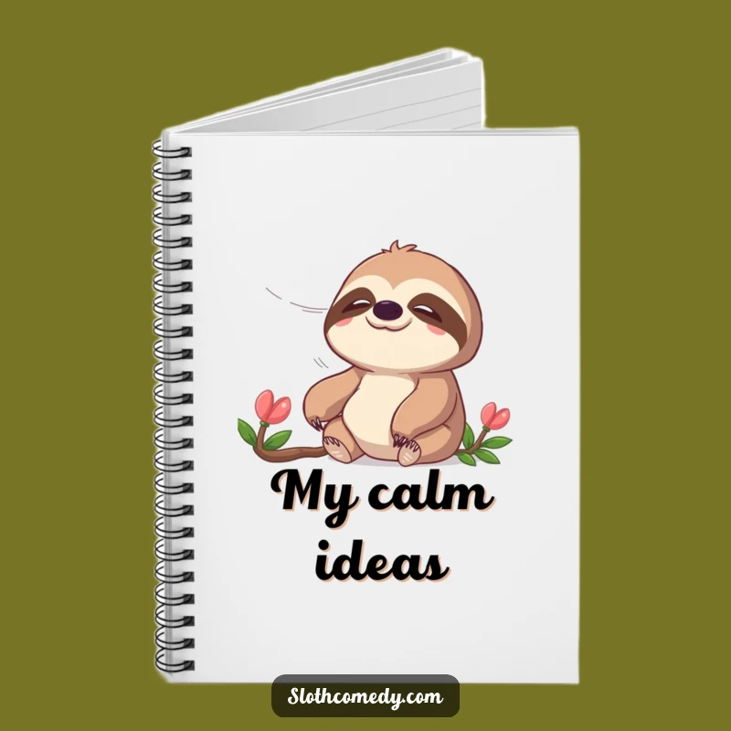 Funny Peaceful Sloth Notebook: Jot Down Thoughts Calmly, a Creative Funny Gift