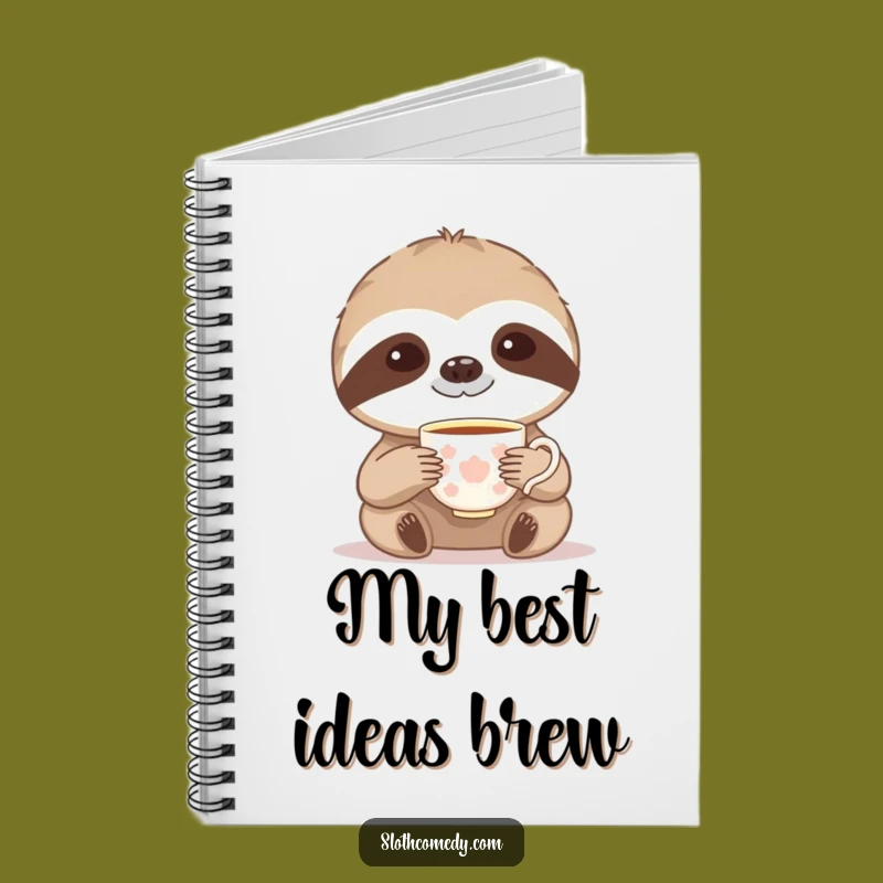 Funny Sloth Tea Time Notebook: Sip Your Thoughts with Comedic Elegance