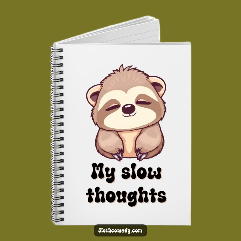 Funny Slow Blink Sloth Notebook: Kawaii Journal, Ideal Funny Gift