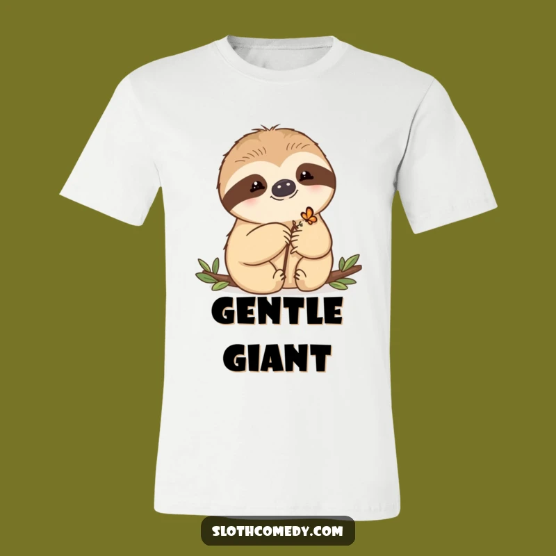 Funny Butterfly Sloth T-Shirt: Kawaii Nature Tee, Perfect Funny Gift
