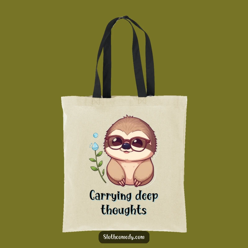 Funny Sloth Tote Bag: Intellectual Dewdrop Insight, a Practical and Funny Gift