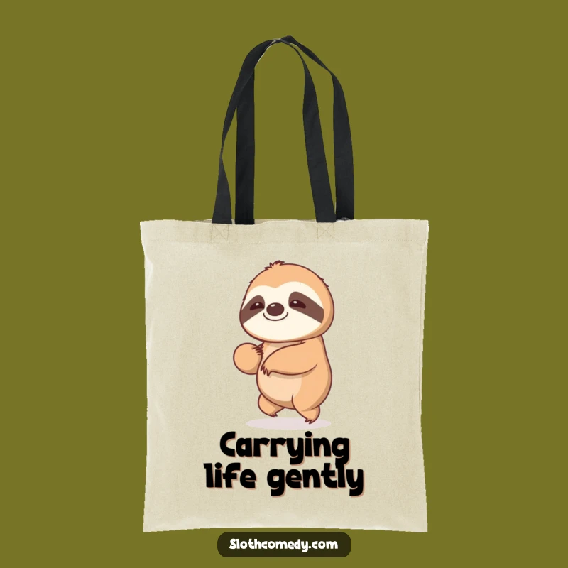 Funny Kawaii Sloth Tote Bag - Carry Your Calm with This Swaying Sloth Bag