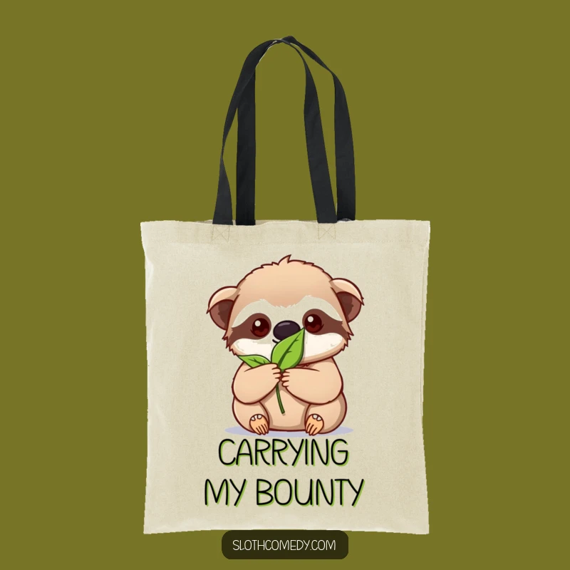 Funny Kawaii Sloth Tote Bag: Focused Carry, Leaf Holder, Ideal Funny Gift