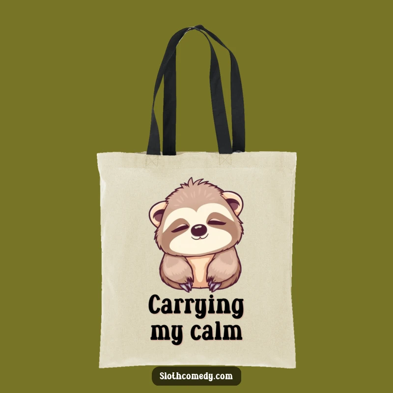 Funny Slow Blink Sloth Tote Bag: Kawaii Relaxation Accessory, Ideal Funny Gift