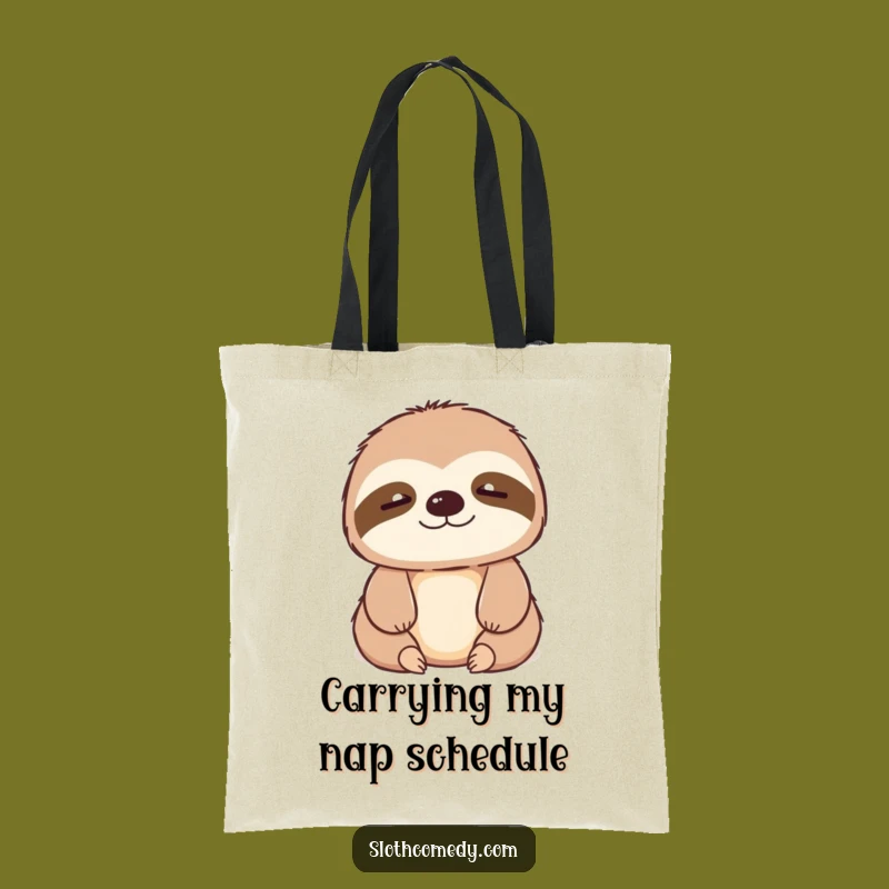 Funny Kawaii Sloth Tote Bag - Chic and Humorous Carry-All for Essential Lovers