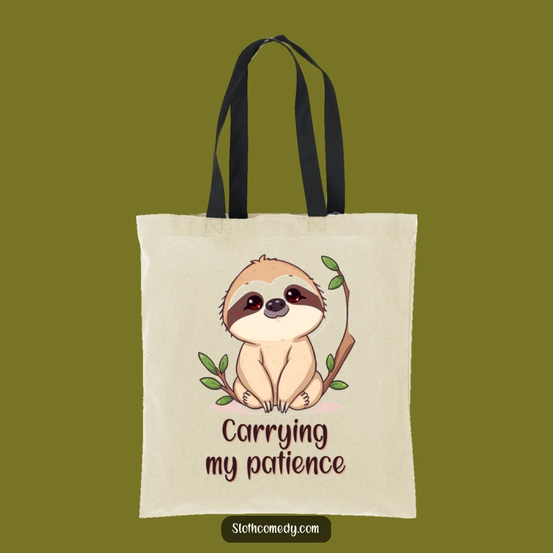 Funny Sloth Tote Bag: Curious Companion, Carry Your Essentials with Humor, Smart Funny Gift