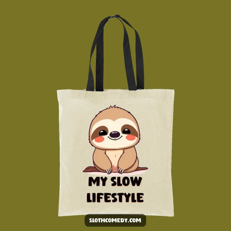 Funny Sloth Slow Descent Tote Bag - Carry Your Essentials with Chill Style