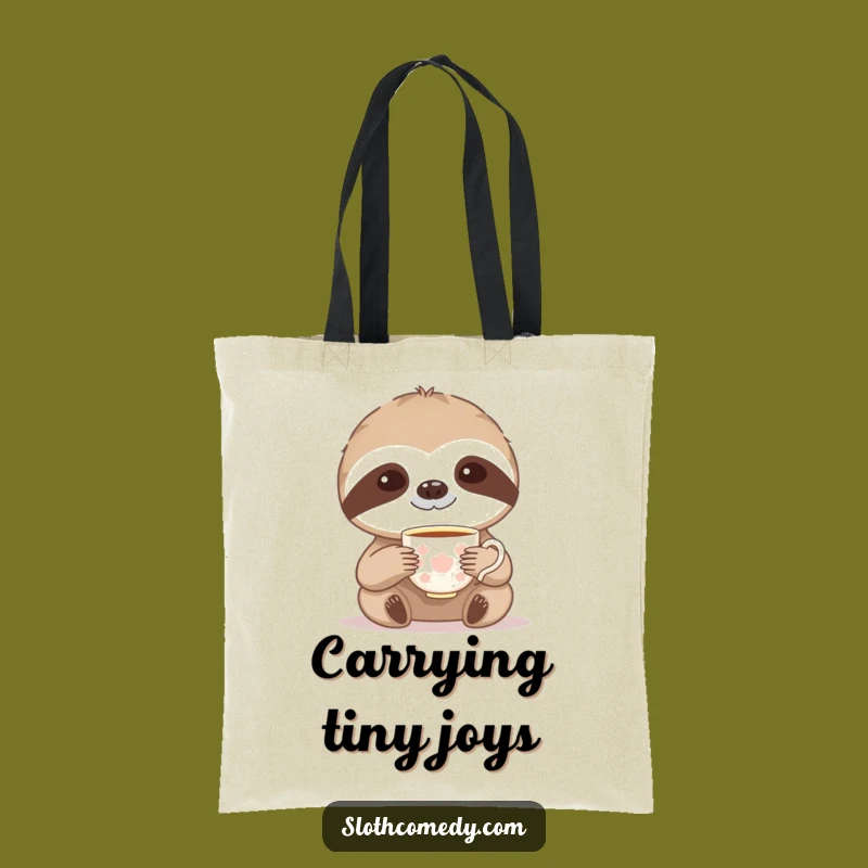 Funny Sloth Tea Time Tote Bag: Carry Your Elegance and Humor, Chic Gift